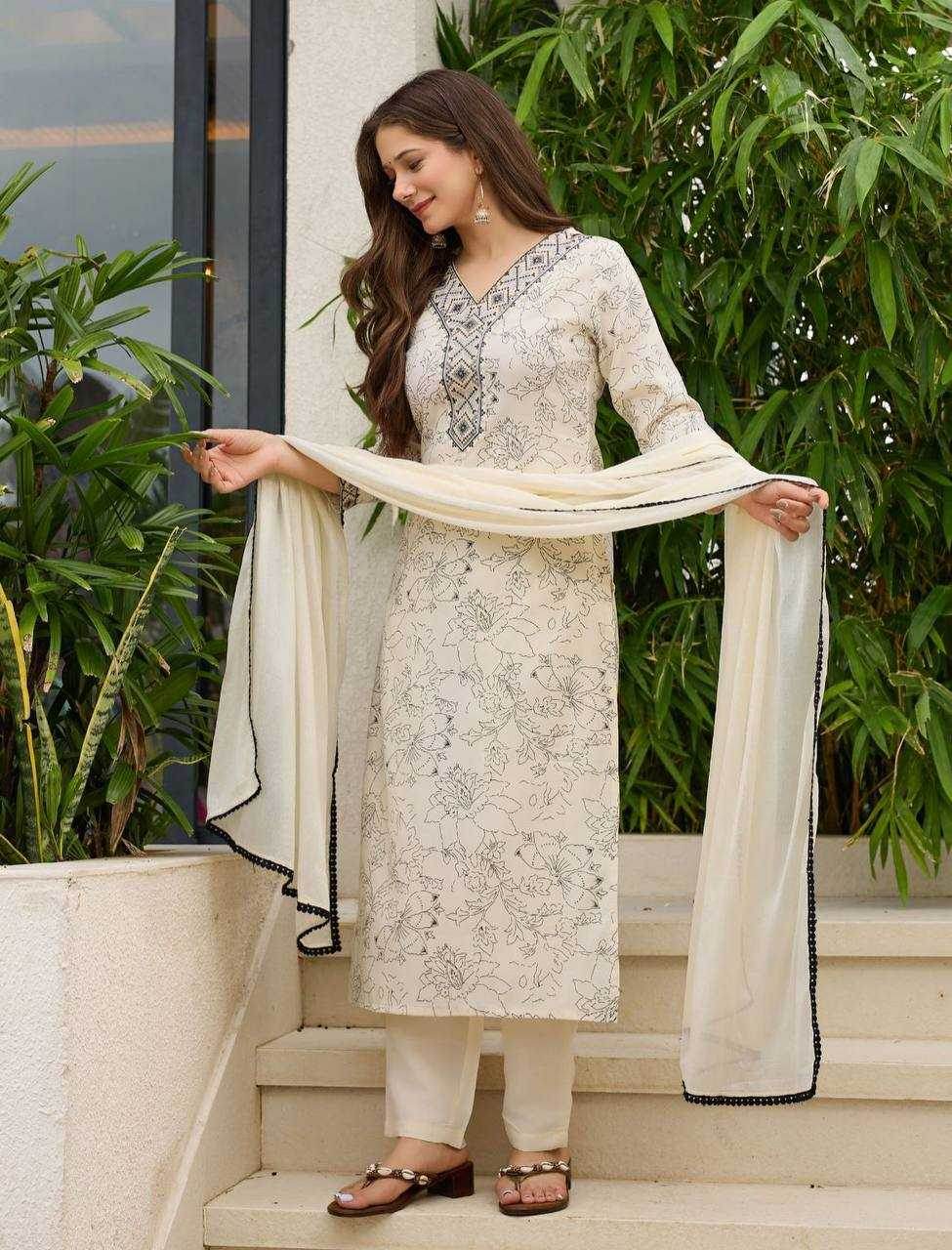 Rayon Kurti WITH Bottom AND Dupatta - MYLUXURY LANE ENTERPRISE
